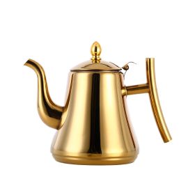 Pour Over Coffee Kettle -Premium Stainless Steel Gooseneck Tea Kettle (Color: gold, size: 1.5L)