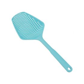 1pc Kitchen Colander Spatula- Silicone/Nylon Large Spoon/Shovel (Color: Blue)