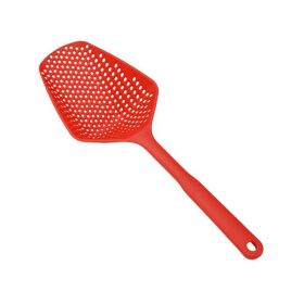1pc Kitchen Colander Spatula- Silicone/Nylon Large Spoon/Shovel (Color: Red)