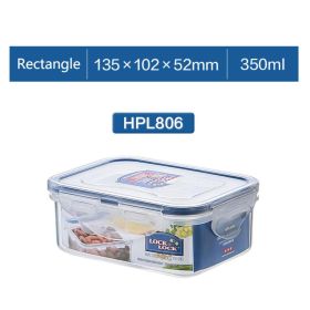 Plastic Fresh-keeping Lunch Box Sealed Food Refrigerator Storage Box Bento Box Microwaveable (model: HPL806-350ML)