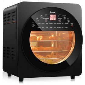 16-in-1 Air Fryer 15.5 qt Toaster/Rotisserie/Dehydrator/Oven (Color: Black)